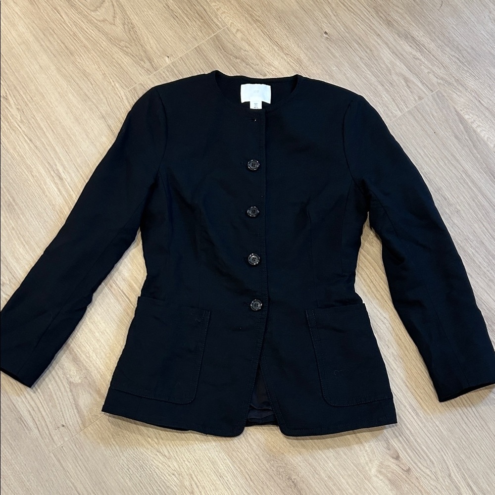 Linen blazer - fitted waist